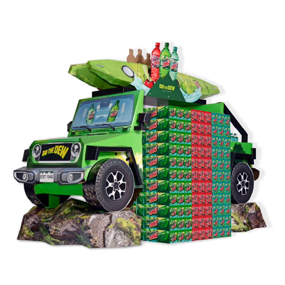 example of a mountain dew display solution